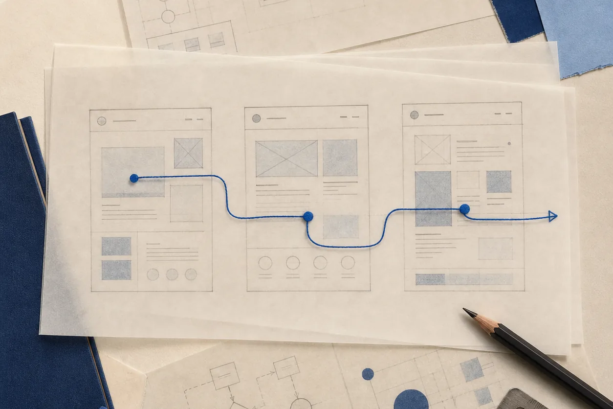 Website audit with SEO and performance insights on a studio table