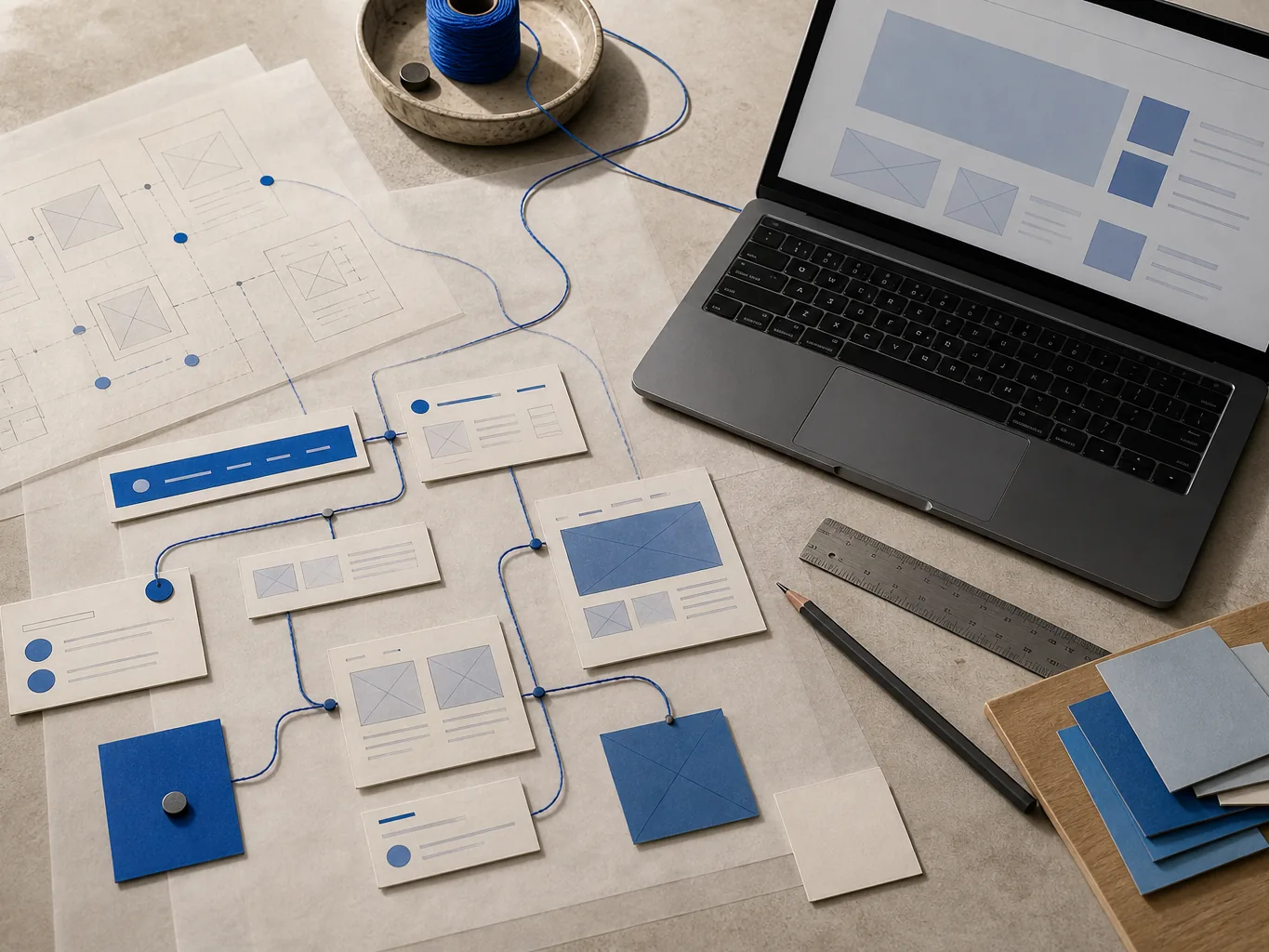 Modulaire websiteblokken die samen een stabiele basis vormen